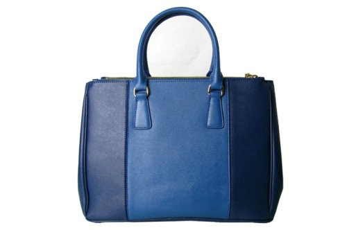 2014 Prada saffiano calfskin tote bag BN1786 dark blue&blue